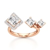Thumbnail Image 1 of J'Lure Carre Step-Cut Lab-Grown Diamond Engagement Ring 2-1/6 ct tw 18K Rose Gold