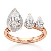 Thumbnail Image 1 of J'Lure Pear Step-Cut Lab-Grown Diamond Engagement Ring 2-1/5 ct tw 18K Rose Gold