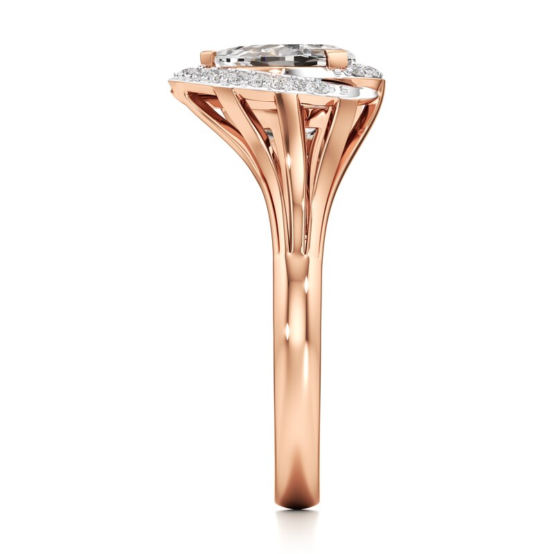 Main Image 3 of J'Lure Pear Step-Cut Lab-Grown Diamond Engagement Ring 2-1/5 ct tw 18K Rose Gold