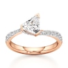 Thumbnail Image 1 of J'Lure Shield Step-Cut Lab-Grown Diamond Bypass Engagement Ring 1-1/3 ct tw 18K Rose Gold