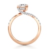 Thumbnail Image 2 of J'Lure Shield Step-Cut Lab-Grown Diamond Bypass Engagement Ring 1-1/3 ct tw 18K Rose Gold
