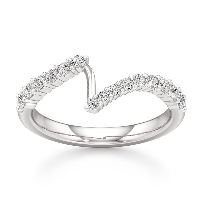 Main Image 1 of J'Lure Lab-Created Diamond Contour Wedding Band 3/8 ct tw 18K White Gold