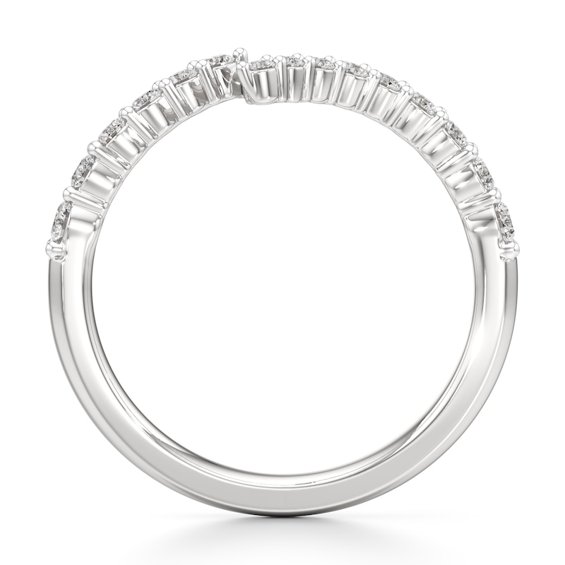Main Image 2 of J'Lure Lab-Created Diamond Contour Wedding Band 3/8 ct tw 18K White Gold