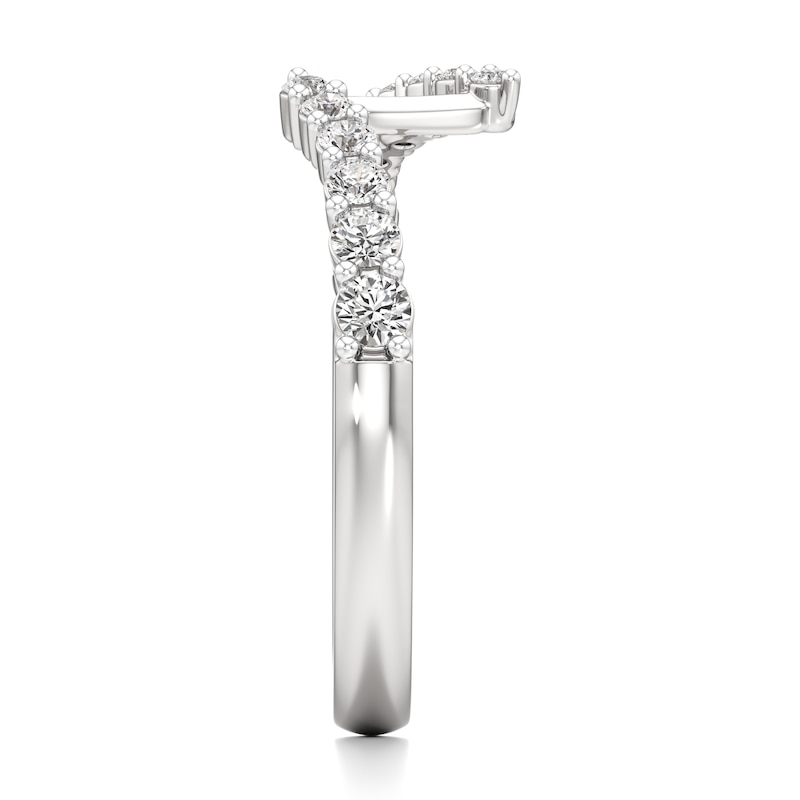Main Image 3 of J'Lure Lab-Created Diamond Contour Wedding Band 3/8 ct tw 18K White Gold