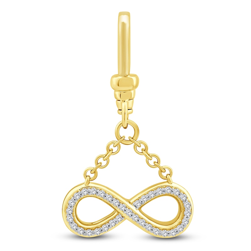 Main Image 1 of Charm'd by Lulu Frost Diamond Infinity Dangle Charm 1/8 ct tw 10K Yellow Gold