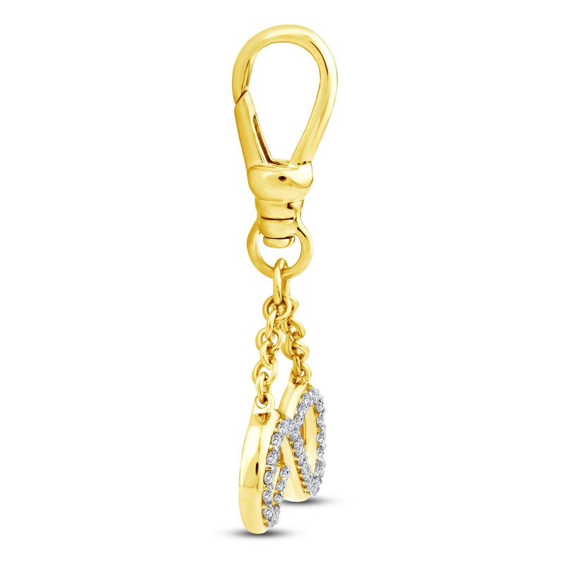 Charm'd by Lulu Frost Diamond Infinity Dangle Charm 1/8 ct tw 10K Yellow Gold