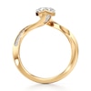 Thumbnail Image 2 of J'Lure Octagon Step-Cut Lab-Created Diamond Bypass Engagement Ring 1 ct tw 18K Yellow Gold