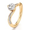 Thumbnail Image 4 of J'Lure Octagon Step-Cut Lab-Created Diamond Bypass Engagement Ring 1 ct tw 18K Yellow Gold