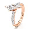 Thumbnail Image 4 of J'Lure Lozenge Step-Cut Two-Stone Lab-Grown Diamond Engagement Ring 1-7/8 ct tw 18K Rose Gold