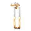 Thumbnail Image 3 of J'Lure Trillion Curved Brilliant-Cut Lab-Grown Diamond Spiral Engagement Ring 1-3/8 ct tw 18K Yellow Gold
