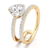 Thumbnail Image 4 of J'Lure Trillion Curved Brilliant-Cut Lab-Grown Diamond Spiral Engagement Ring 1-3/8 ct tw 18K Yellow Gold