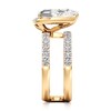 Thumbnail Image 3 of J'Lure Kite Step-Cut Lab-Grown Diamond Spiral Engagement Ring 3-3/4 ct tw 18K Yellow Gold