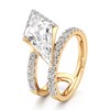 Thumbnail Image 4 of J'Lure Kite Step-Cut Lab-Grown Diamond Spiral Engagement Ring 3-3/4 ct tw 18K Yellow Gold