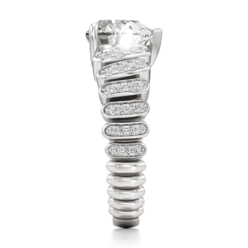 Main Image 3 of J'Lure Heart Brilliant-Cut Lab-Grown Diamond Engagement Ring 3-1/3 ct tw 18K White Gold