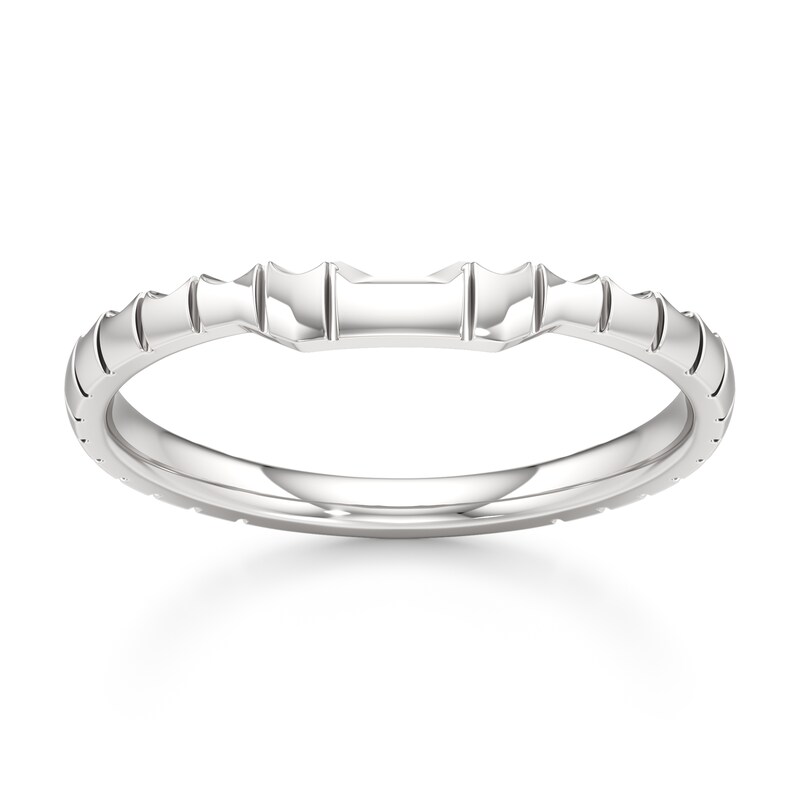 Main Image 1 of J'Lure Contour Wedding Band 18K White Gold