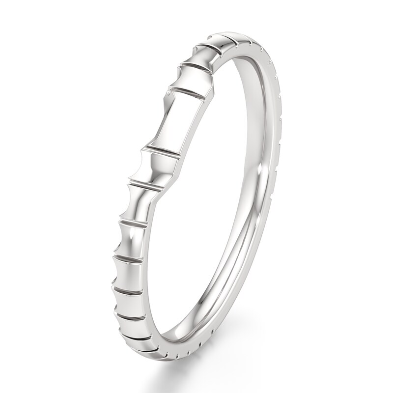 Main Image 4 of J'Lure Contour Wedding Band 18K White Gold