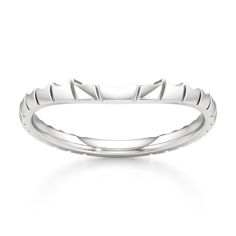Main Image 1 of J'Lure Contour Wedding Band 18K White Gold
