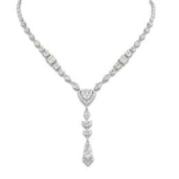 J'Lure Multi-Shape Lab-Grown Diamond Y-Drop Necklace 16-1/2 ct tw 14K White Gold 16"