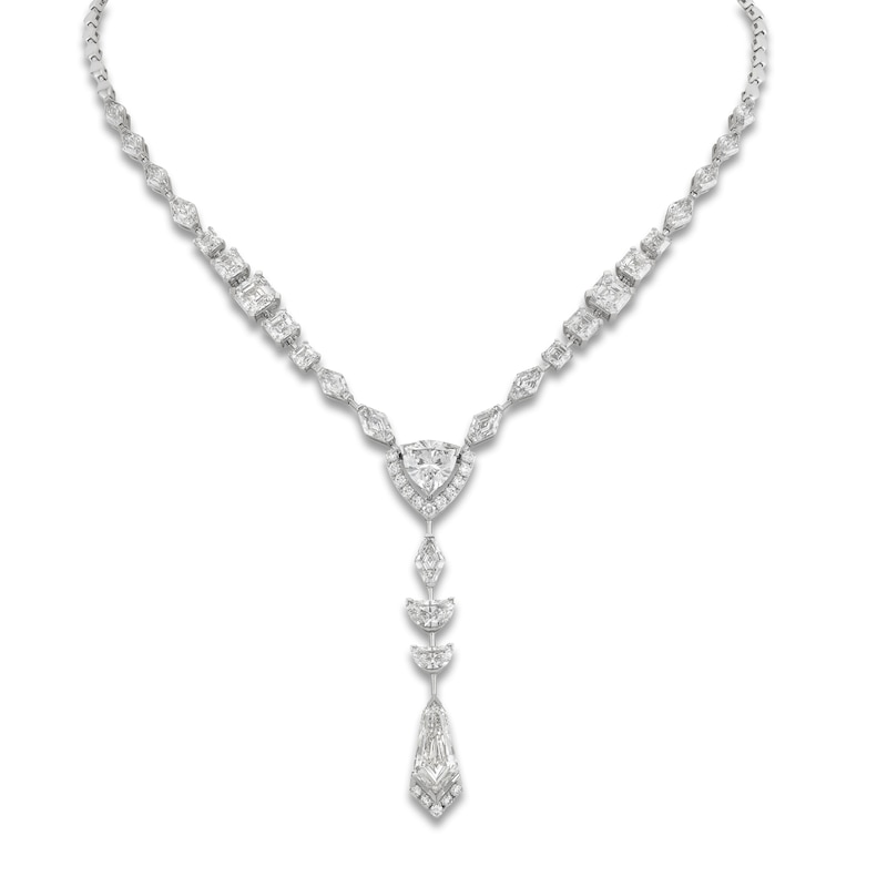 Main Image 1 of J'Lure Multi-Shape Lab-Grown Diamond Y-Drop Necklace 16-1/2 ct tw 14K White Gold 16"