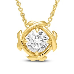 Unspoken Diamond Solitaire Necklace 1-1/2 ct tw 14K Yellow Gold 18" (I1/I)