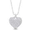 Thumbnail Image 1 of Shy Creation Diamond Pavé Heart Necklace 1/3 ct tw 14K Two-Tone Gold 18" SC55027377