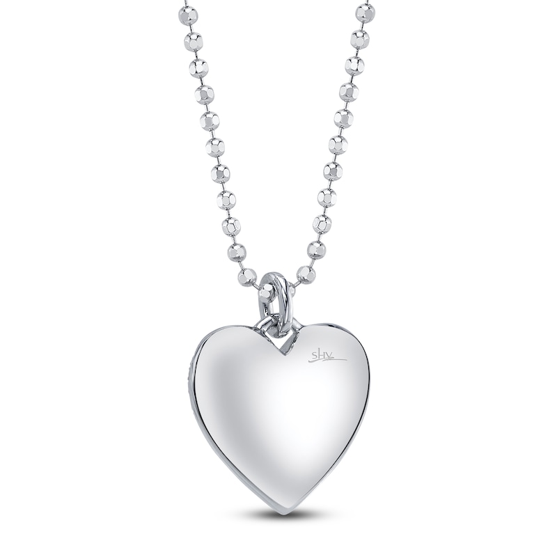 Main Image 3 of Shy Creation Diamond Pavé Heart Necklace 1/3 ct tw 14K Two-Tone Gold 18" SC55027377