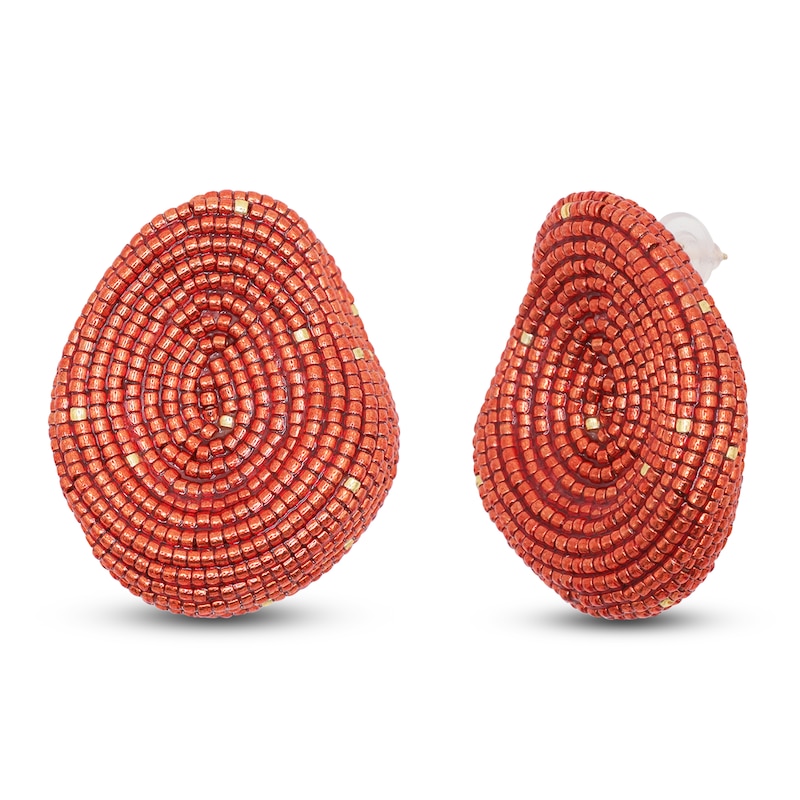 Main Image 2 of Susana Vega Nulli Earrings with Red Glass Beads