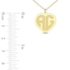 Thumbnail Image 4 of Initial Heart Necklace 14K Yellow Gold 18"