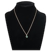 Thumbnail Image 3 of Oval-Cut Natural Emerald Bezel-Set Solitaire Necklace 14K Yellow Gold 17"
