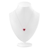 Thumbnail Image 5 of Kallati Heart-Shaped Natural Ruby & Diamond Necklace 1/5 ct tw 14K White Gold 18"