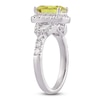 Thumbnail Image 2 of Radiant-Cut Yellow Lab-Grown Diamond & White Lab-Grown Diamond Engagement Ring 2-3/4 ct tw 14K White Gold
