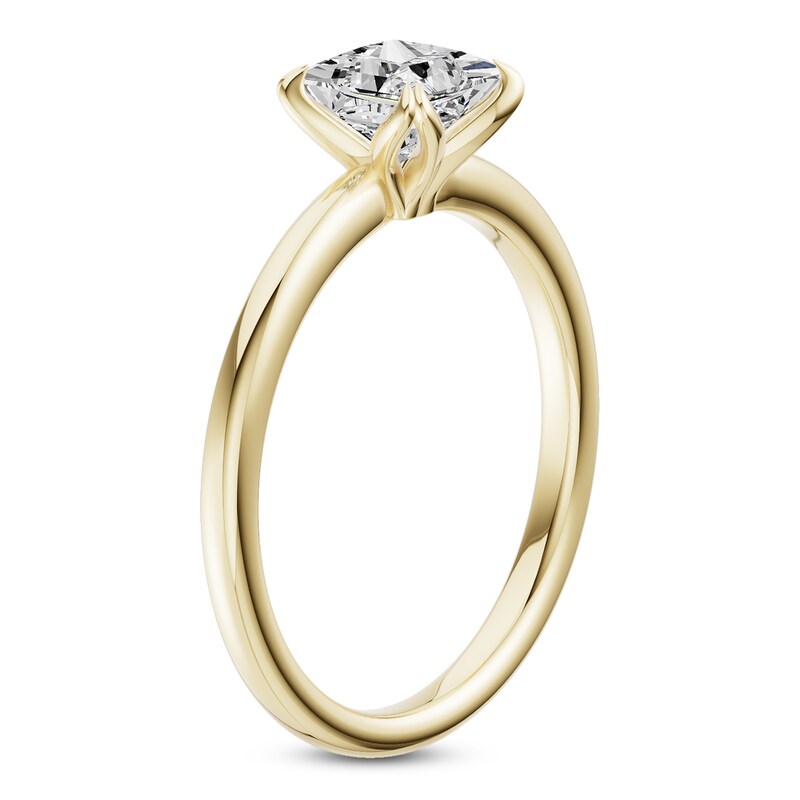 Main Image 2 of Certified Princess-Cut Diamond Solitaire Engagement Ring 1 ct tw 18K Yellow Gold (SI2/G)