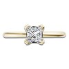 Thumbnail Image 3 of Certified Princess-Cut Diamond Solitaire Engagement Ring 1 ct tw 18K Yellow Gold (SI2/G)