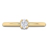 Thumbnail Image 3 of Certified Oval-Cut Diamond Solitaire Engagement Ring 1/4 ct tw 14K Yellow Gold (I1/I)