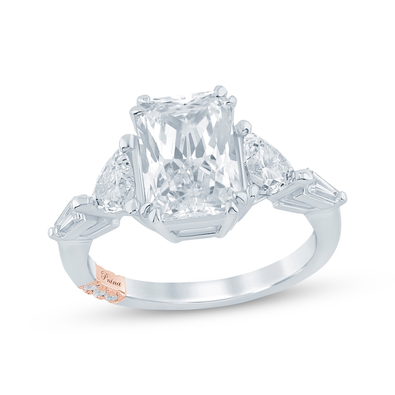 Main Image 1 of Pnina Tornai Radiant-Cut Lab-Grown Diamond Engagement Ring 3-1/2 ct tw 14K White Gold