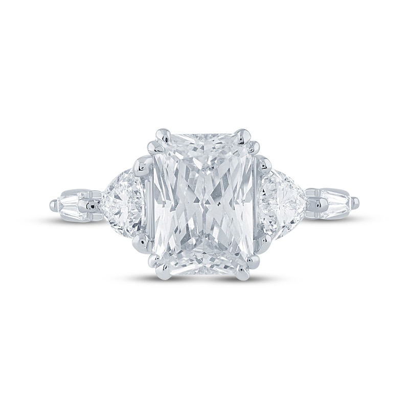 Main Image 4 of Pnina Tornai Radiant-Cut Lab-Grown Diamond Engagement Ring 3-1/2 ct tw 14K White Gold
