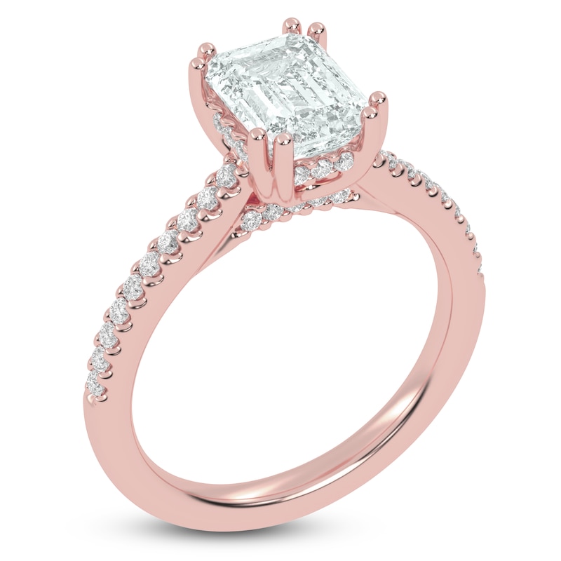 Main Image 2 of Radiant-Cut Lab-Grown Diamond Engagement Ring 1-3/4 ct tw 14K Rose Gold