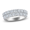 Thumbnail Image 1 of Lab-Grown Diamond Two-Row Anniversary Ring 2 ct tw 10K White Gold