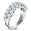Thumbnail Image 2 of Lab-Grown Diamond Two-Row Anniversary Ring 2 ct tw 10K White Gold