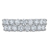 Thumbnail Image 3 of Lab-Grown Diamond Two-Row Anniversary Ring 2 ct tw 10K White Gold