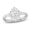Thumbnail Image 1 of Storied Diamond Desert Sands of Eternity Round-Cut Half Halo Engagement Ring 1-5/8 ct tw 18K White Gold