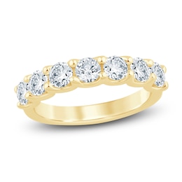 Lab-Grown Diamond Seven-Stone Anniversary Ring 1-1/2 ct tw 14K Yellow Gold