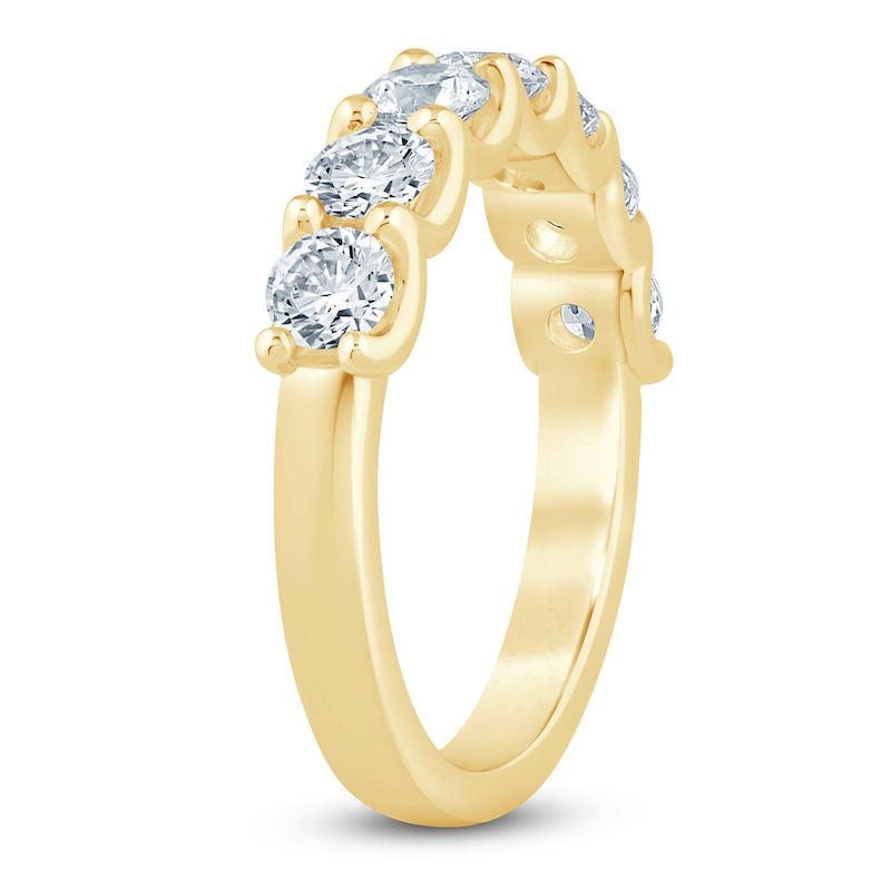Main Image 2 of Lab-Grown Diamond Seven-Stone Anniversary Ring 1-1/2 ct tw 14K Yellow Gold