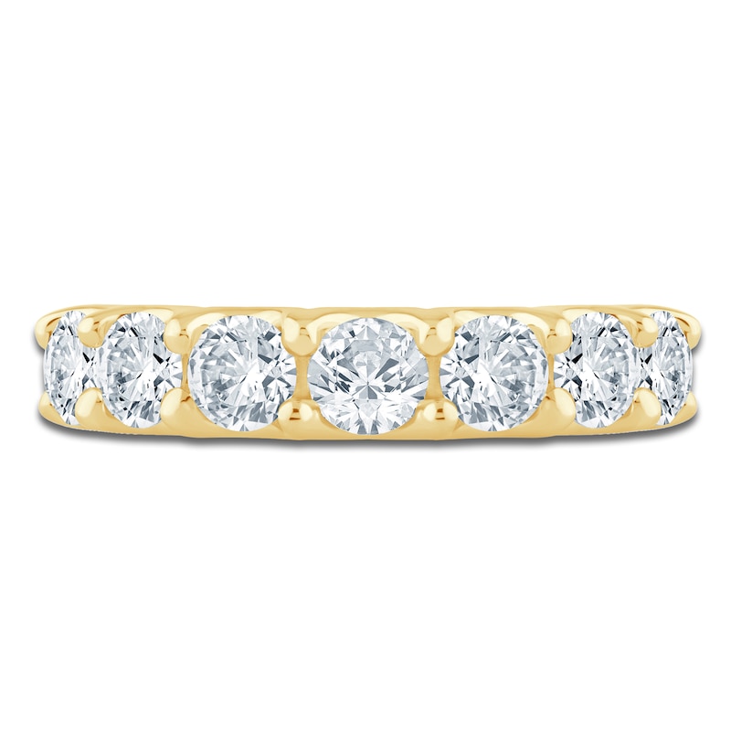 Main Image 3 of Lab-Grown Diamond Seven-Stone Anniversary Ring 1-1/2 ct tw 14K Yellow Gold