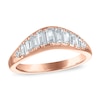 Thumbnail Image 1 of Vera Wang VOW Baguette & Round-Cut Lab-Grown Diamond Wedding Band 5/8 ct tw 14K Rose Gold