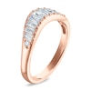 Thumbnail Image 2 of Vera Wang VOW Baguette & Round-Cut Lab-Grown Diamond Wedding Band 5/8 ct tw 14K Rose Gold