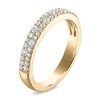 Thumbnail Image 2 of Vera Wang VOW Diamond Two-Row Wedding Band 1/2 ct tw 14K Yellow Gold