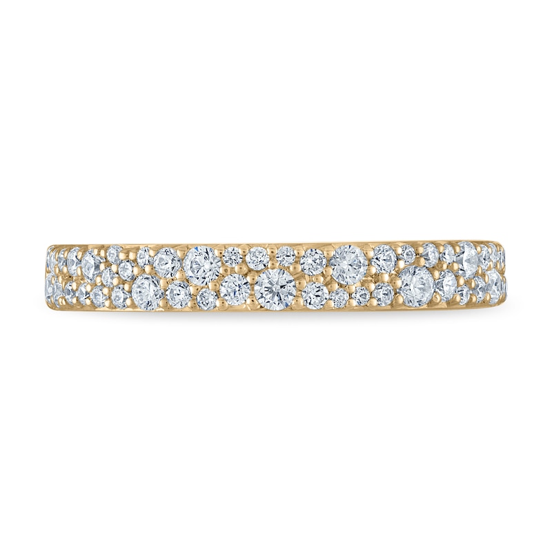 Main Image 3 of Vera Wang VOW Diamond Two-Row Wedding Band 1/2 ct tw 14K Yellow Gold