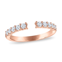 Vera Wang VOW Diamond Open Shank Wedding Band 3/8 ct tw 14K Rose Gold