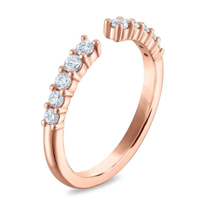 Main Image 2 of Vera Wang VOW Diamond Open Shank Wedding Band 3/8 ct tw 14K Rose Gold